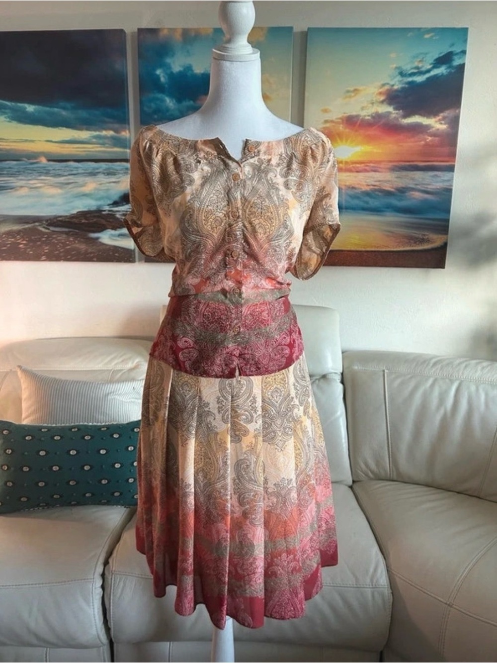 Emma James set Paisley Midi Skirt and top — Women